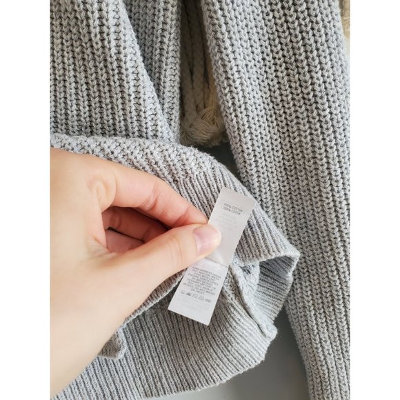 Aerie Gray Puff Sleeve Cropped Cardigan XS - Picture 6 of 6